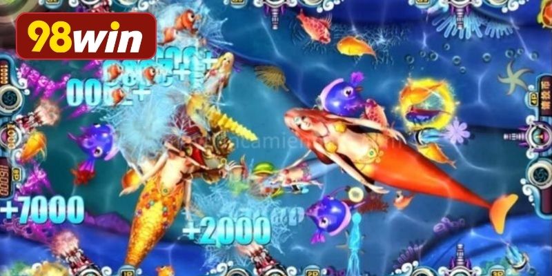Minh họa chiến thuật bắn cá theo đàn tại sảnh game